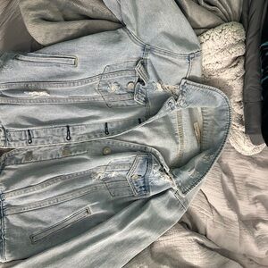 PacSun Distressed Light Blue Jean Jacket